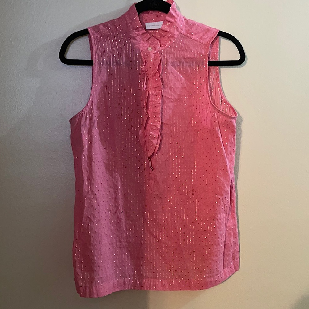 Pink Button Blouse - Tank Top